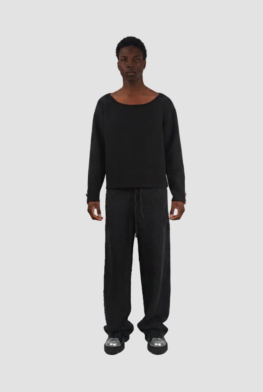 Pantalon de pyjama en tricot uni