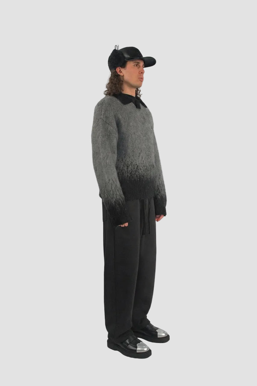 Fade Knit Polo Sweater