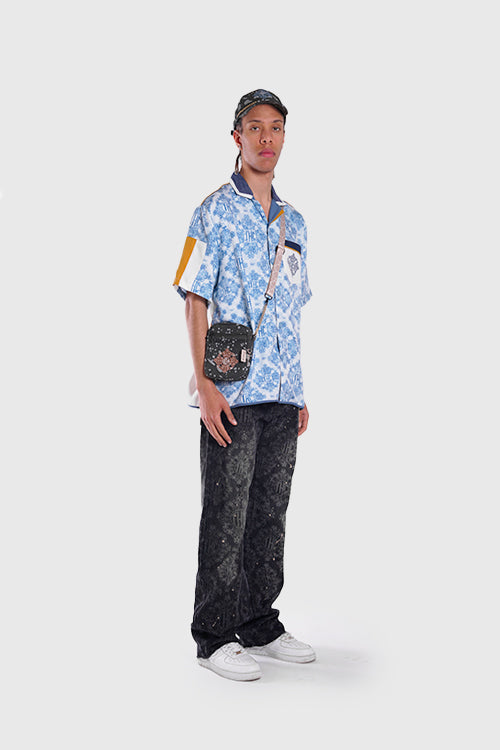 The Hideout Clothing - Laser Etched Painter Flared Denim Jeans