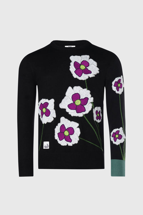 The Hideout Clothing - Opium Poppy Flower Knit Sweater