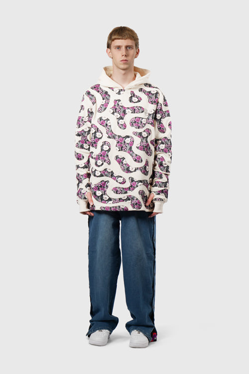 The Hideout Clothing - Opium Poppy Flower Camo Hoodie