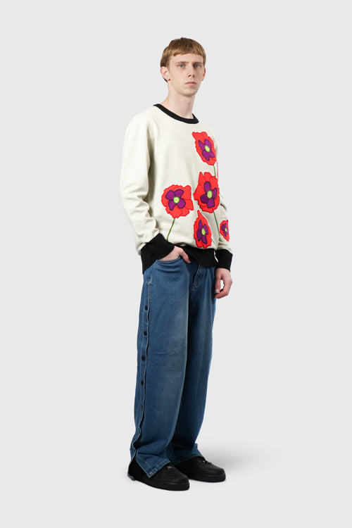 The Hideout Clothing - Opium Poppy Flower Knit Sweater