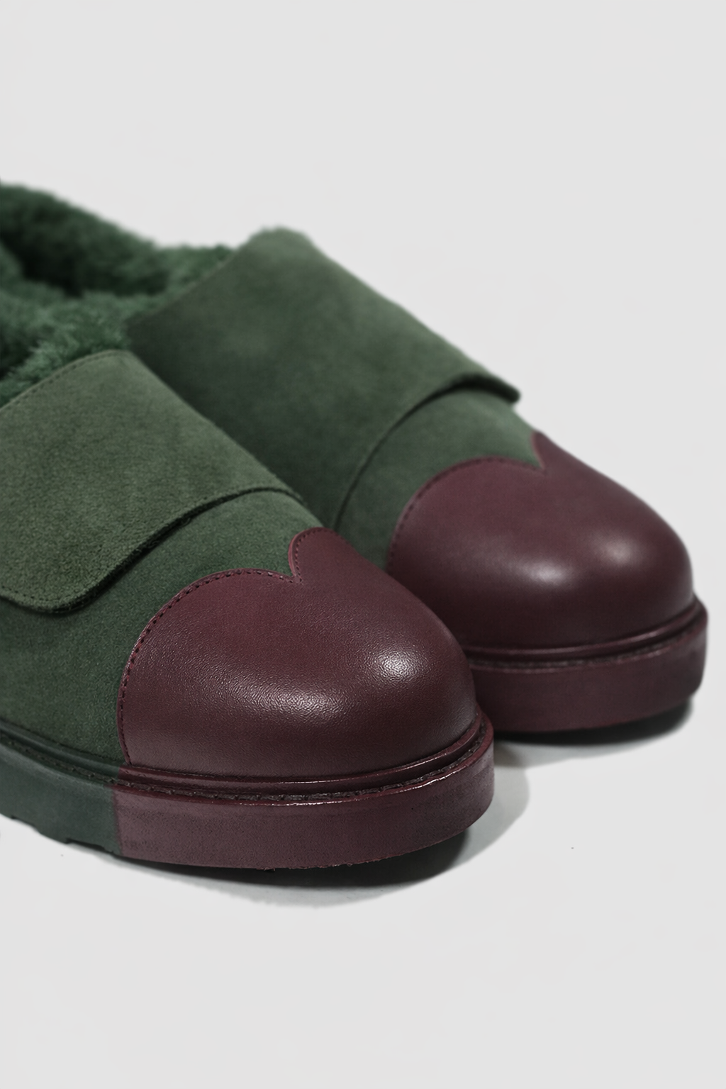 Deep green Heart Guard Slip-On