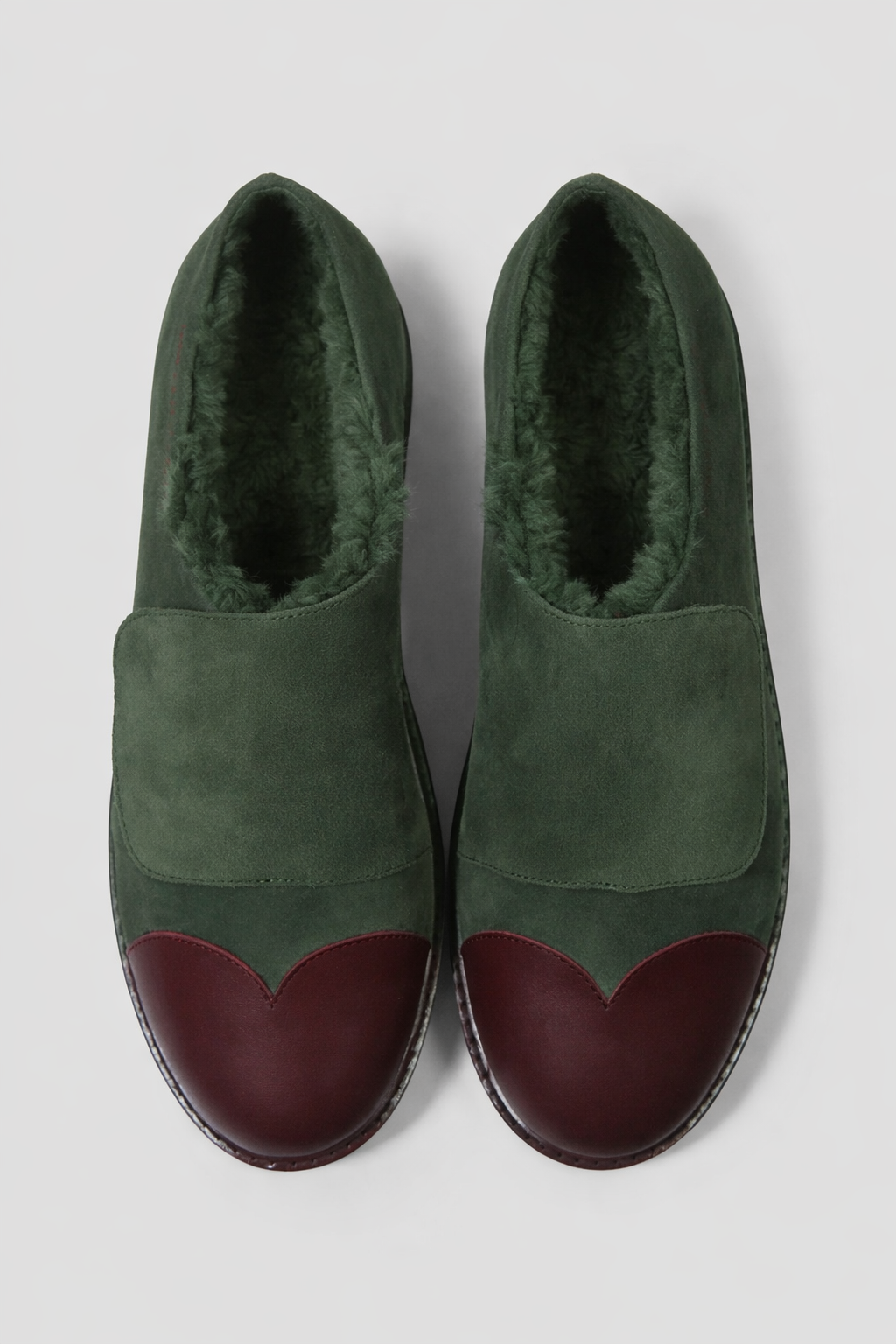 Deep green Heart Guard Slip-On