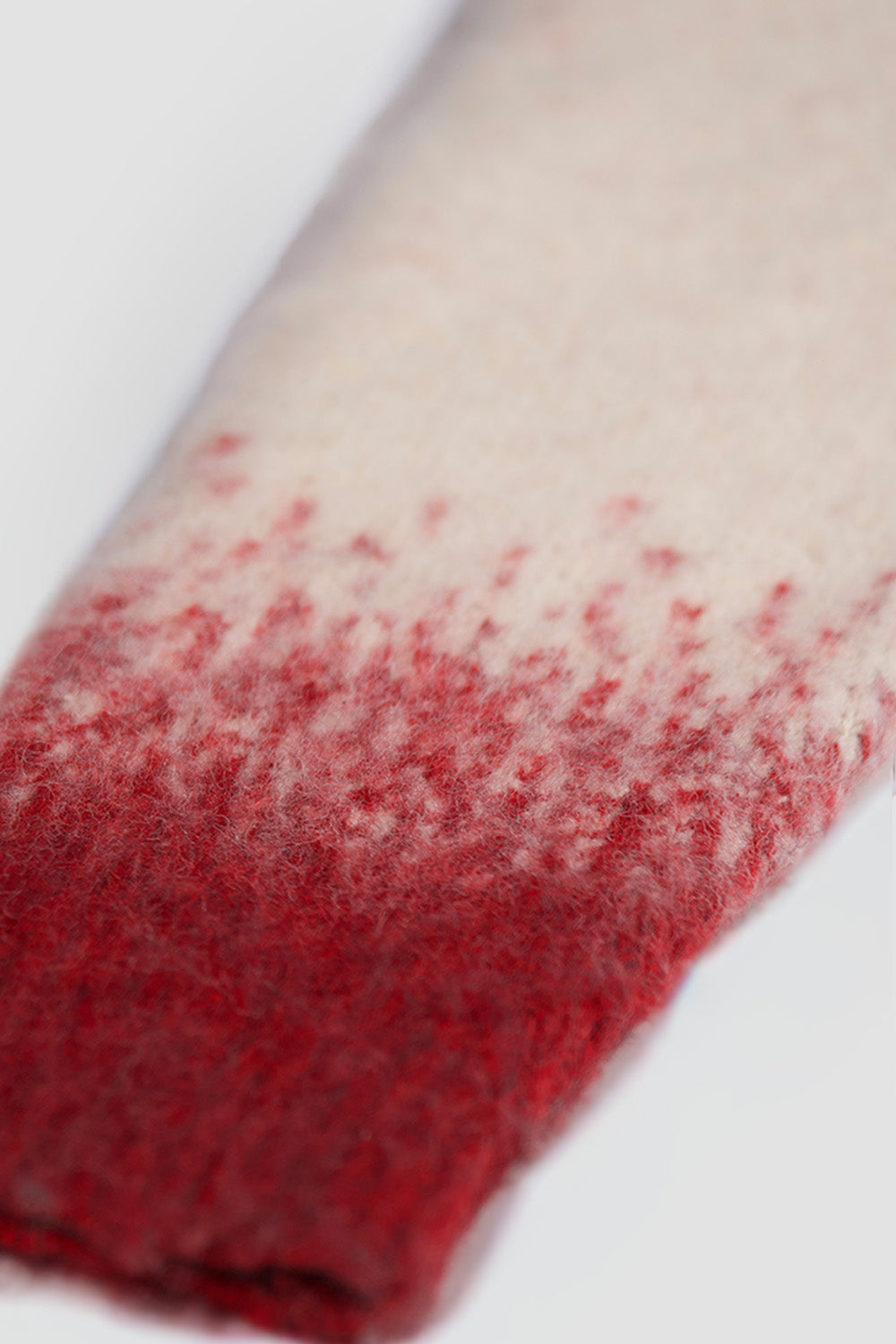 Fade Knit Polo Sweater Red