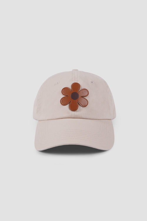 Flower Leather Vintage Dad Cap