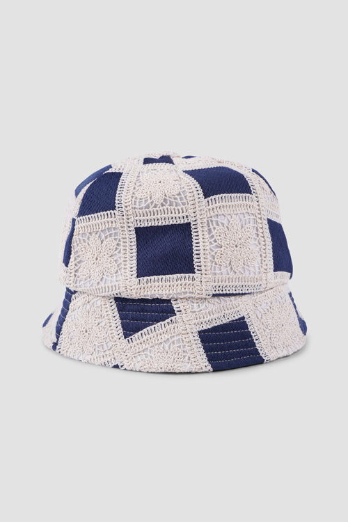 New His and Hers Matching  Handmade Blue & White Crochet Bucke Hats Blue Striped Handmade Crochet Bucket Hat Flare - Etsy main image 4