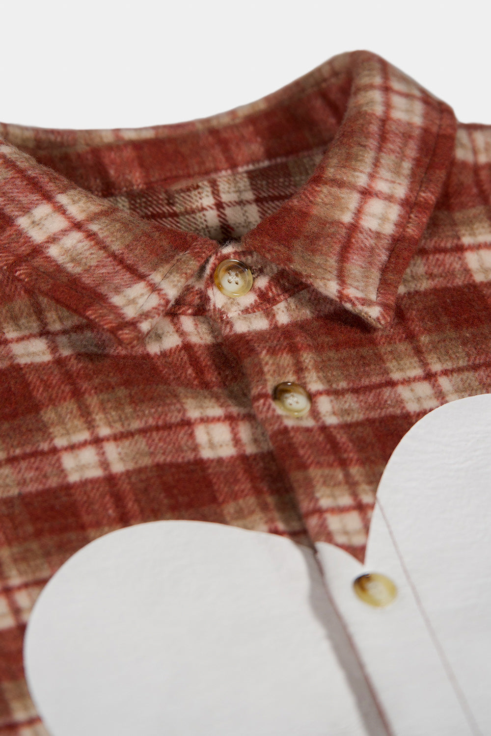 Heart Plaid Flannel Shirt