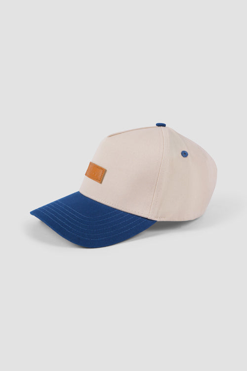 Hideout Leather Label two-tone 6-panel Dad Cap Blue