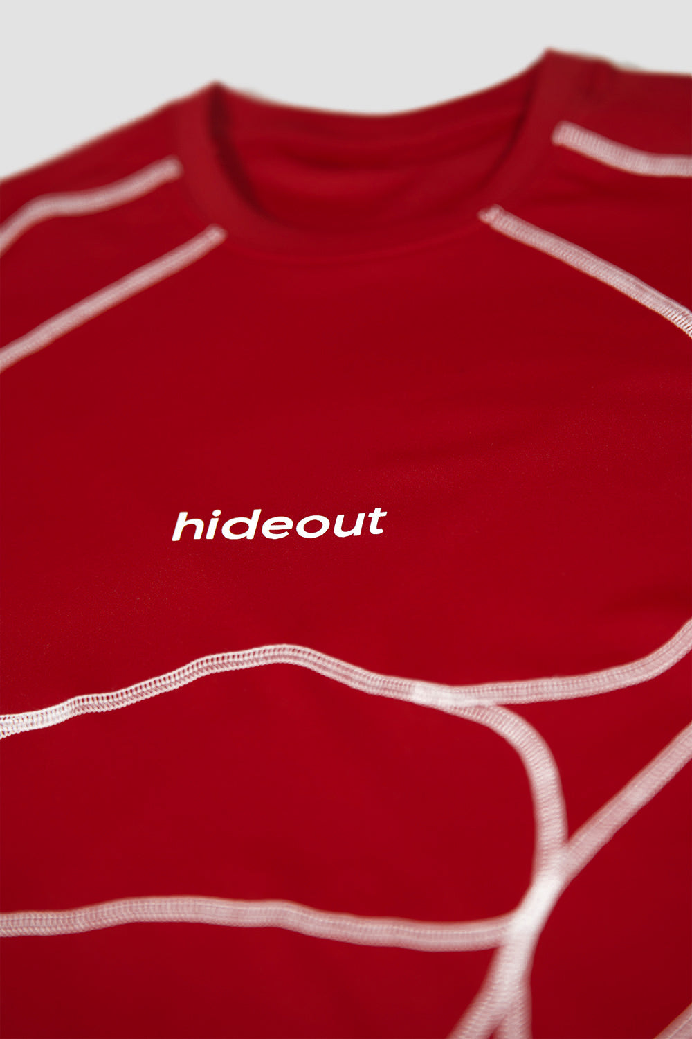 Orbit Stitch Long-sleeve Performance Fitted Top Red