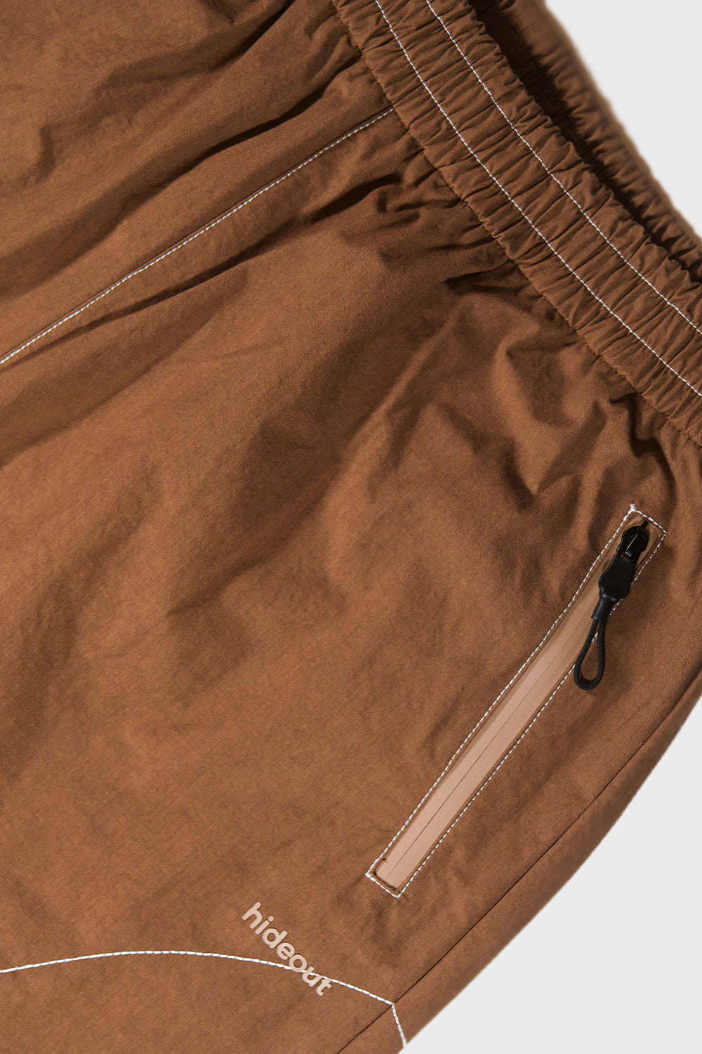 Orbit Stitch Waterproof Track Pants Brown