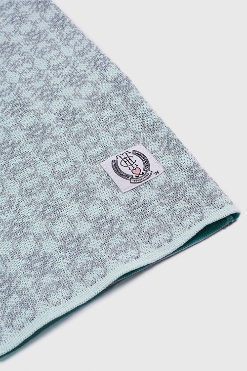 Racket Club Buttonless Crochet Polo Blue