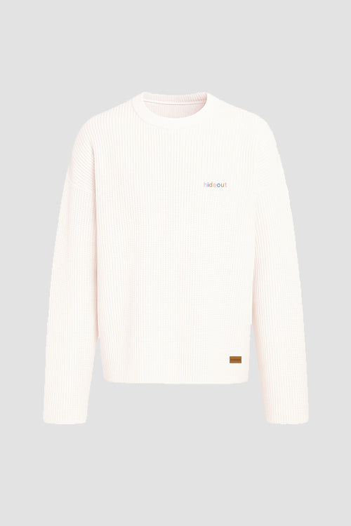 Waffle Knit Long Sleeve Cream