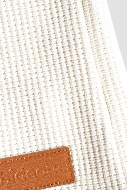 Waffle Knit Long Sleeve Cream