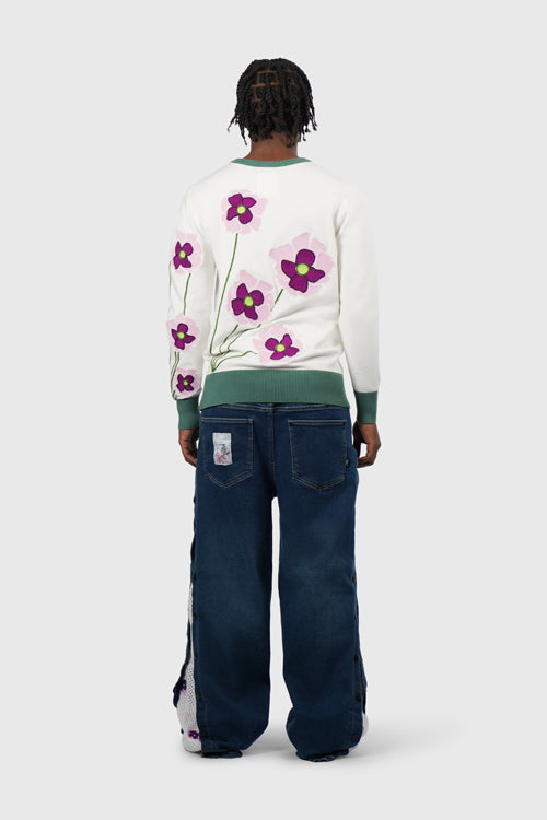 The Hideout Clothing - Opium Poppy Flower Knit Sweater