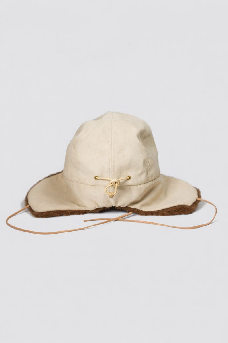 5-panel Trapper Winter Hat Cream