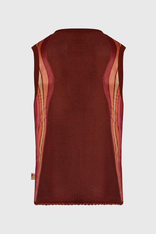 The Hideout Clothing - 7eventies Crochet Knit Sleeveless Vest