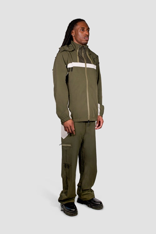 hideout | White Lines Waterproof Utility Jacket