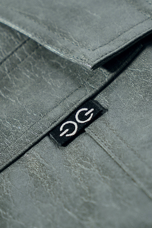 Waxed Faux Leather Comfortable Jeans - The Hideout Clothing