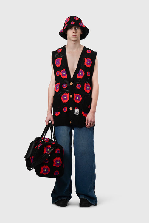 The Hideout Clothing - Opium Poppy Flower Crochet Bucket Hat