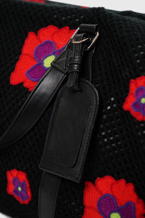 hideout | Opium Poppy Flower Crochet Duffel Bag