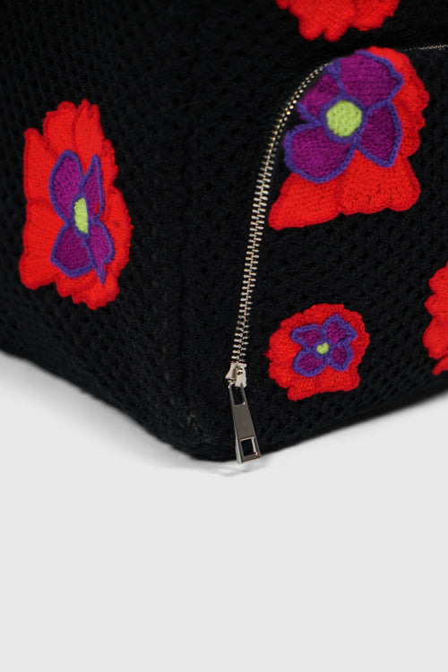 hideout | Opium Poppy Flower Crochet Duffel Bag