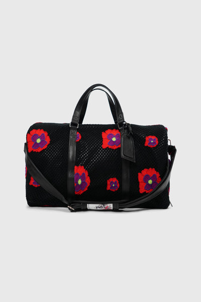 hideout | Opium Poppy Flower Crochet Duffel Bag