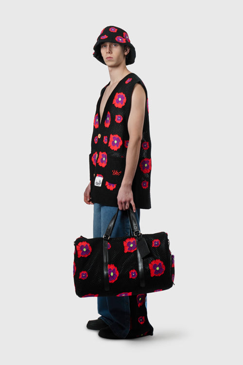 opium ボストンバッグ hideout | Opium Poppy Flower Crochet Duffel Bag