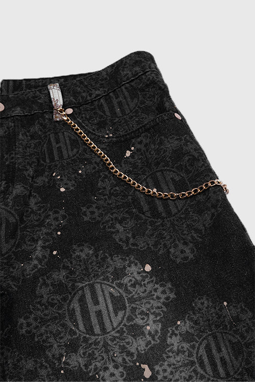The Hideout Clothing - Laser Etched Painter Flared Denim Jeans