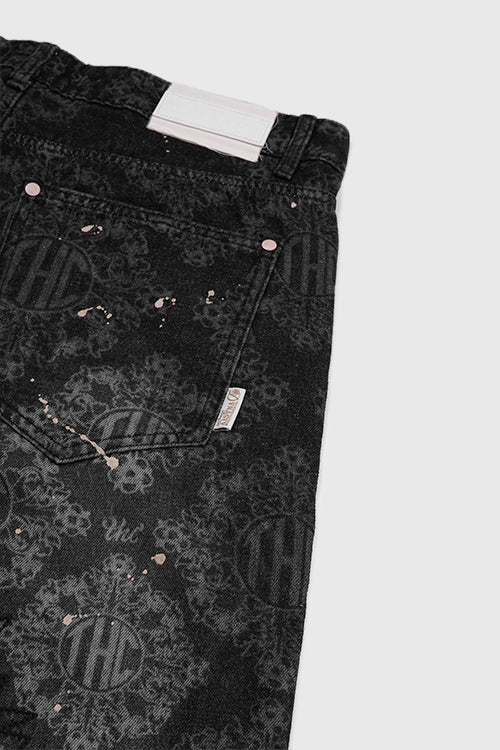 The Hideout Clothing - Laser Etched Painter Flared Denim Jeans