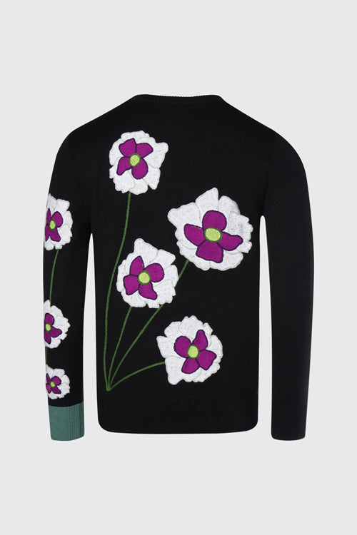 The Hideout Clothing - Opium Poppy Flower Knit Sweater