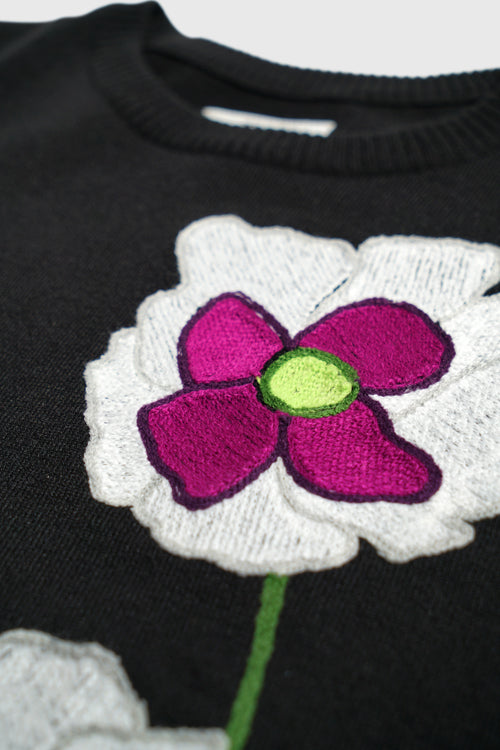 The Hideout Clothing - Opium Poppy Flower Knit Sweater