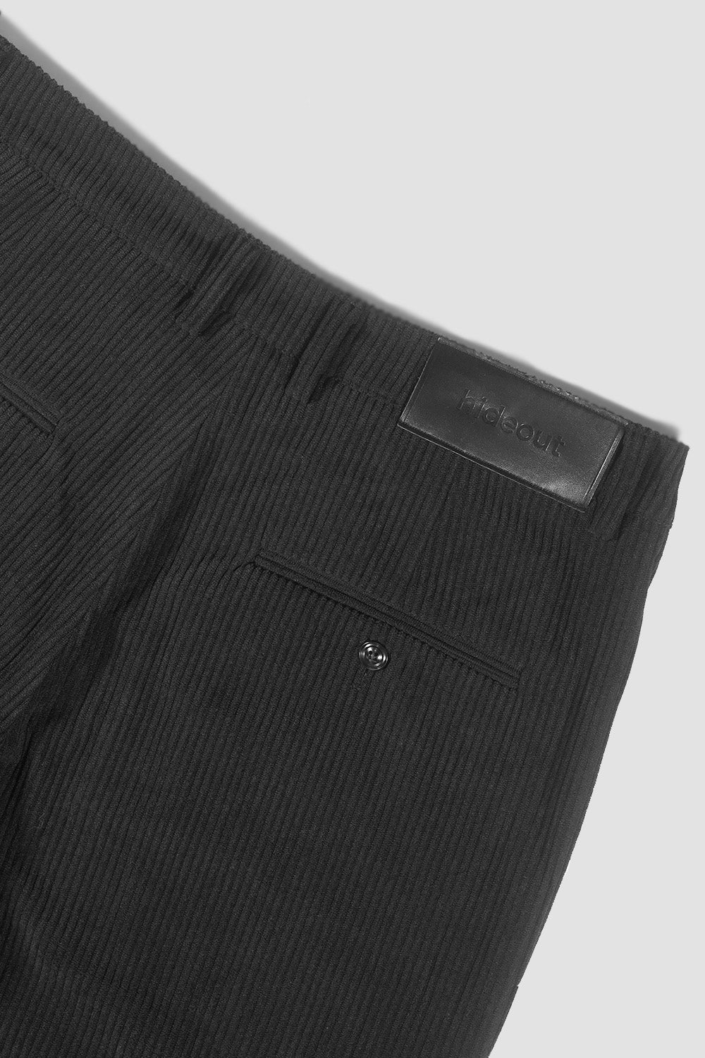 Checkered Corduroy Pants Black 