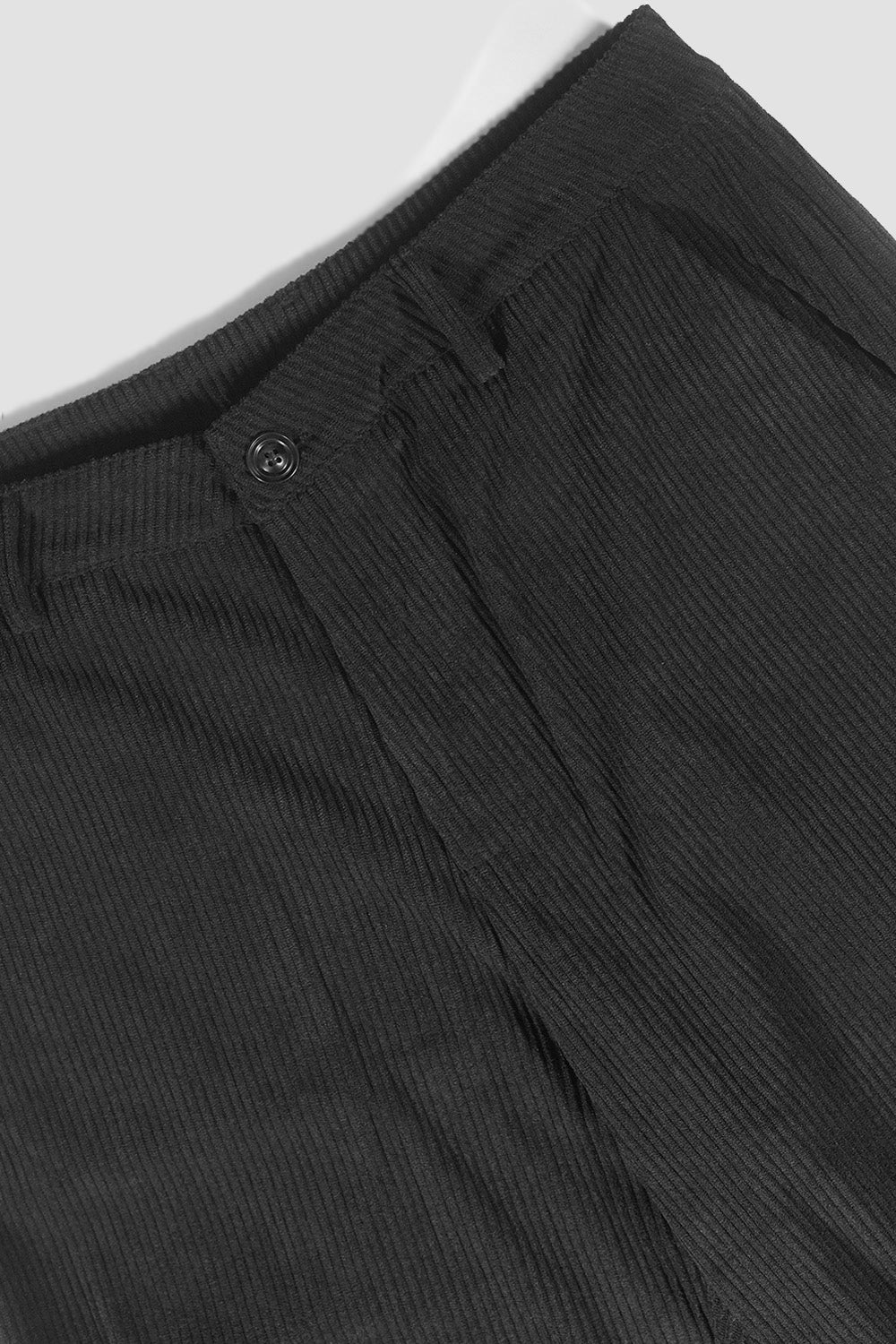 Checkered Corduroy Pants Black 