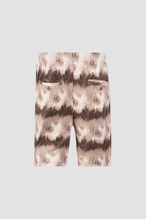 Cloud Pattern Knit Shorts Brown