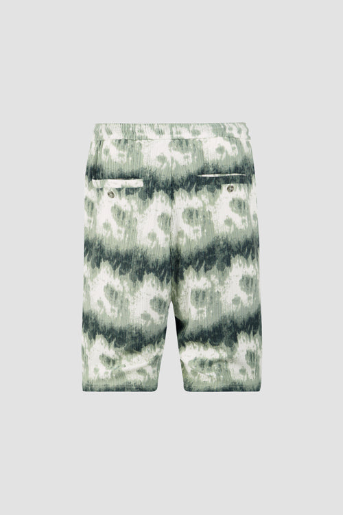 Cloud Pattern Knit Shorts Green