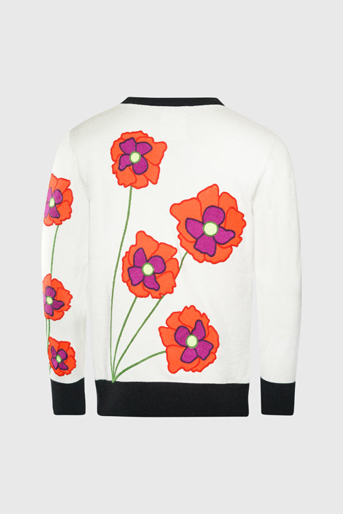 The Hideout Clothing - Opium Poppy Flower Knit Sweater
