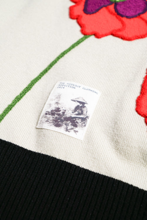 The Hideout Clothing - Opium Poppy Flower Knit Sweater