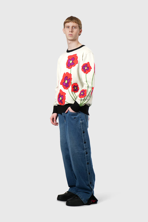 hideout | Opium Poppy Flower Knit Sweater