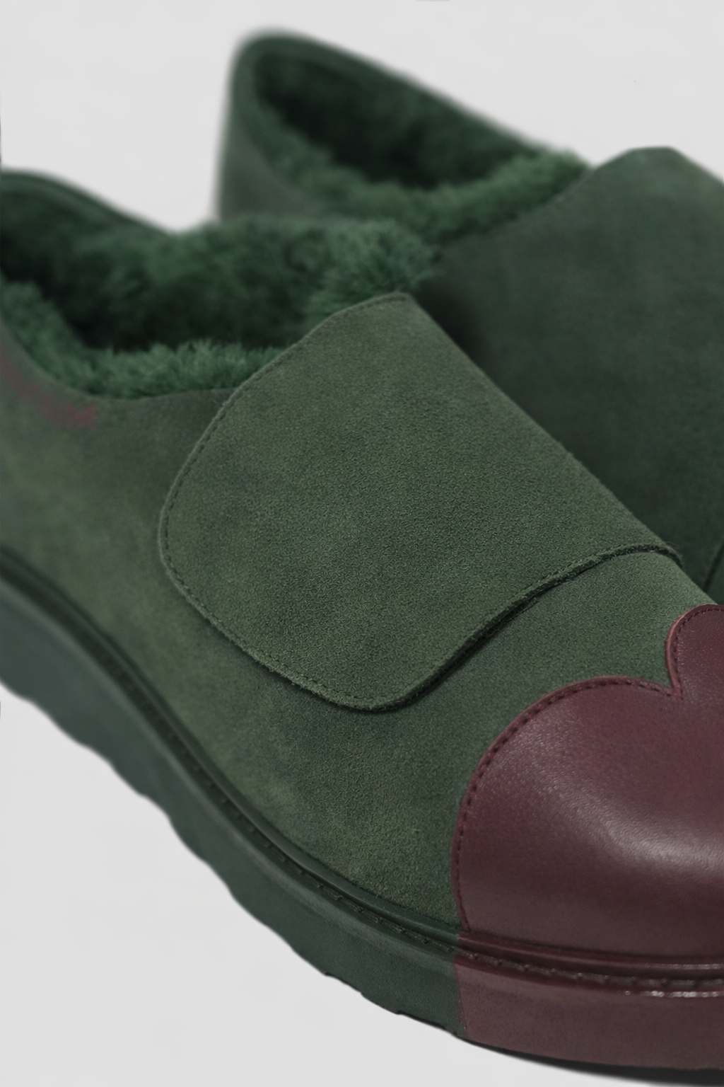 Deep green Heart Guard Slip-On