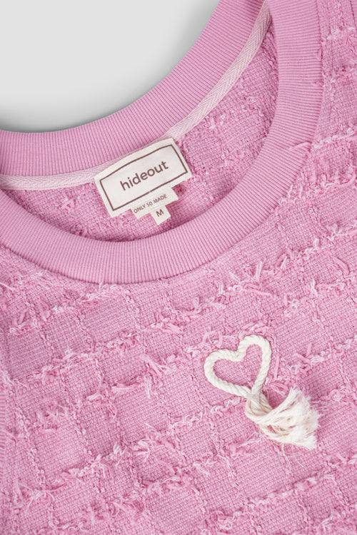 Distressed Heart Tank Top Pink