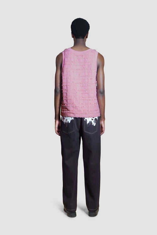 Distressed Heart Tank Top Pink