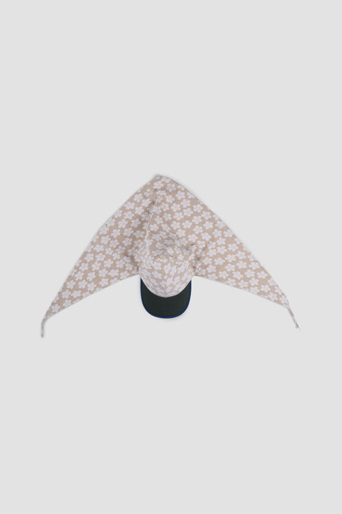 Flowers Pattern Tie Back Cap