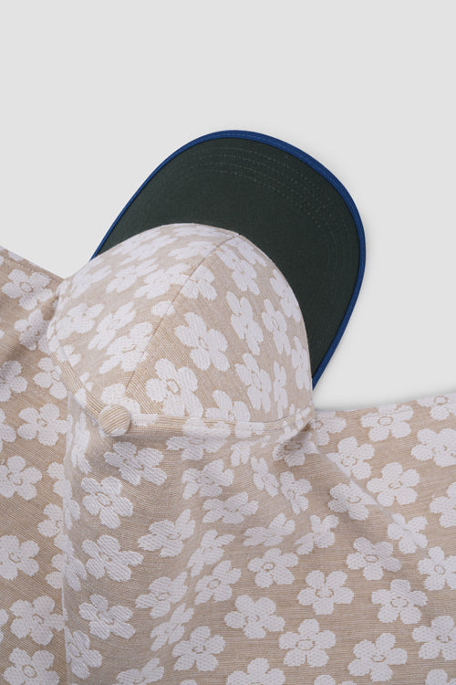 Flowers Pattern Tie Back Cap