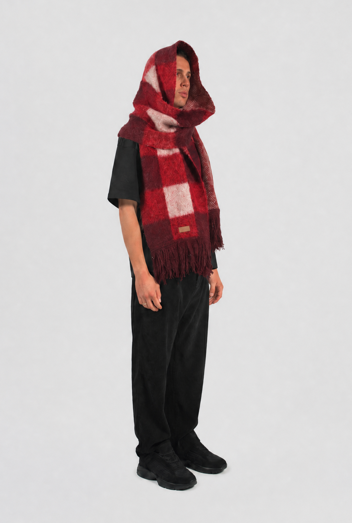 Plaid Fringe Scarf