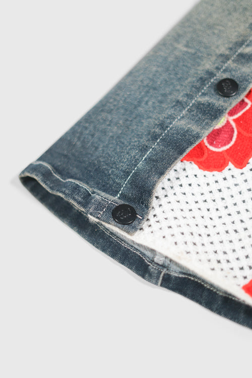 hideout | Opium Stone Wash Open Crochet Denim Jeans