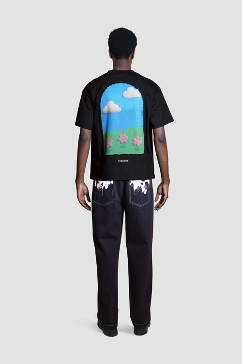 Growing Flowers Window Tee Black