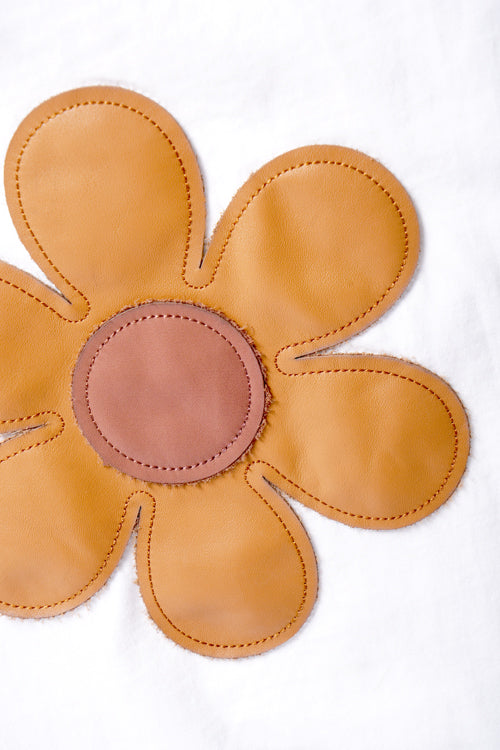 Hi Flower Vegan Leather Patch Tee