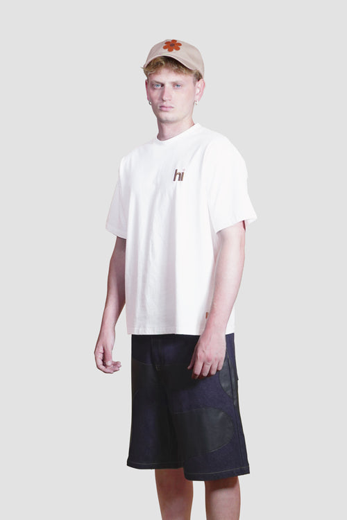 Hi Flower Vegan Leather Patch Tee