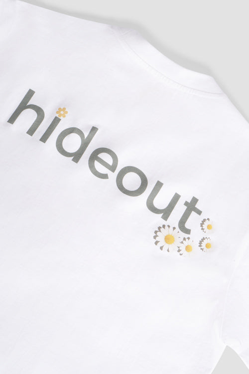Hi Love Flowers Tee White